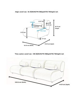 Streamdale Green Chenille Modular Sofa Cozy Recline, Modern Design