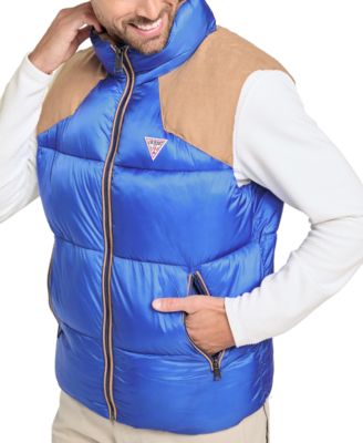 GUESS - Men's Fabric Block Puffer Vest