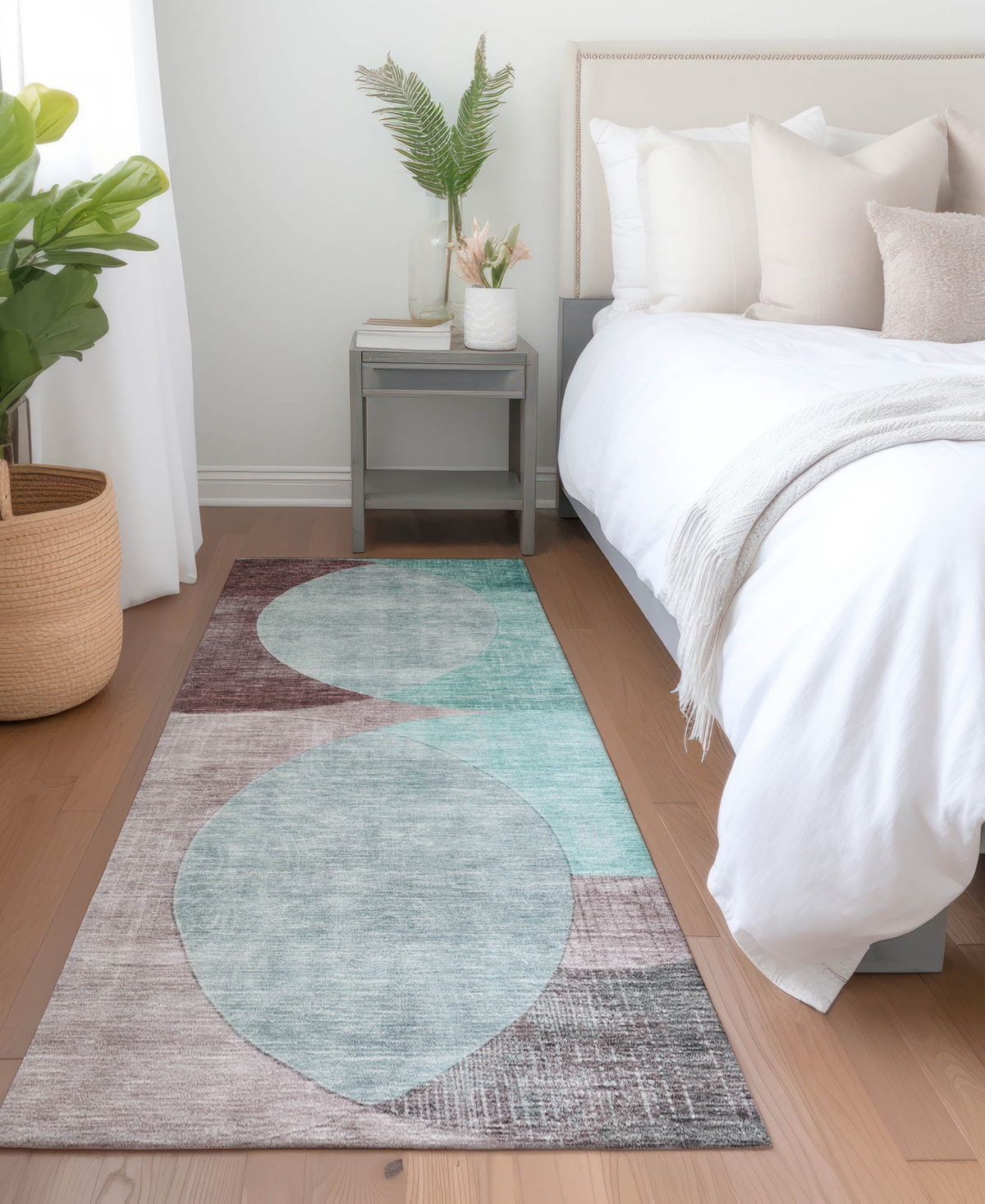 Addison Chantille Machine Washable Acn1140 2'3"x7'6" Runner Area Rug In Teal