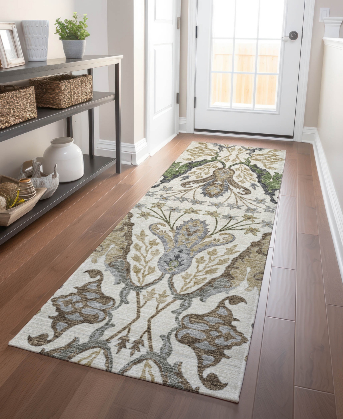 Addison Chantille Machine Washable Acn1153 2'3"x7'6" Runner Area Rug In Ivory