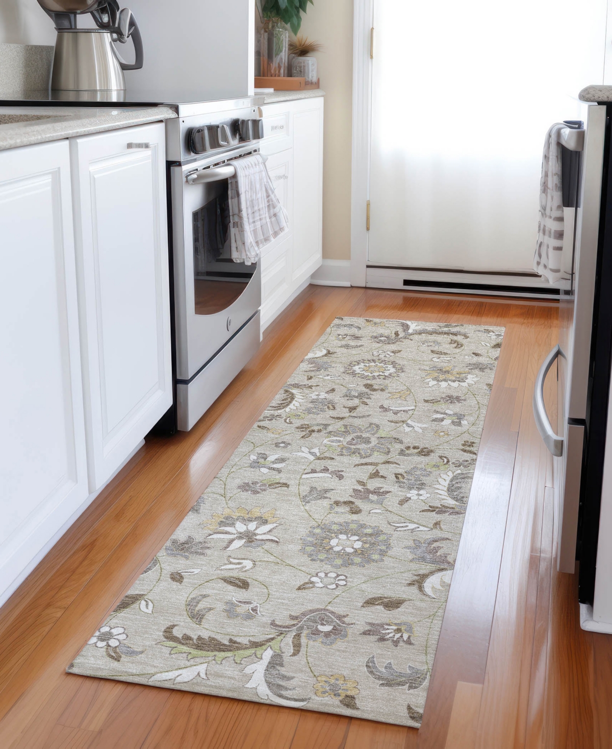 Addison Chantille Machine Washable Acn1006 2'3"x7'6" Runner Area Rug In Beige