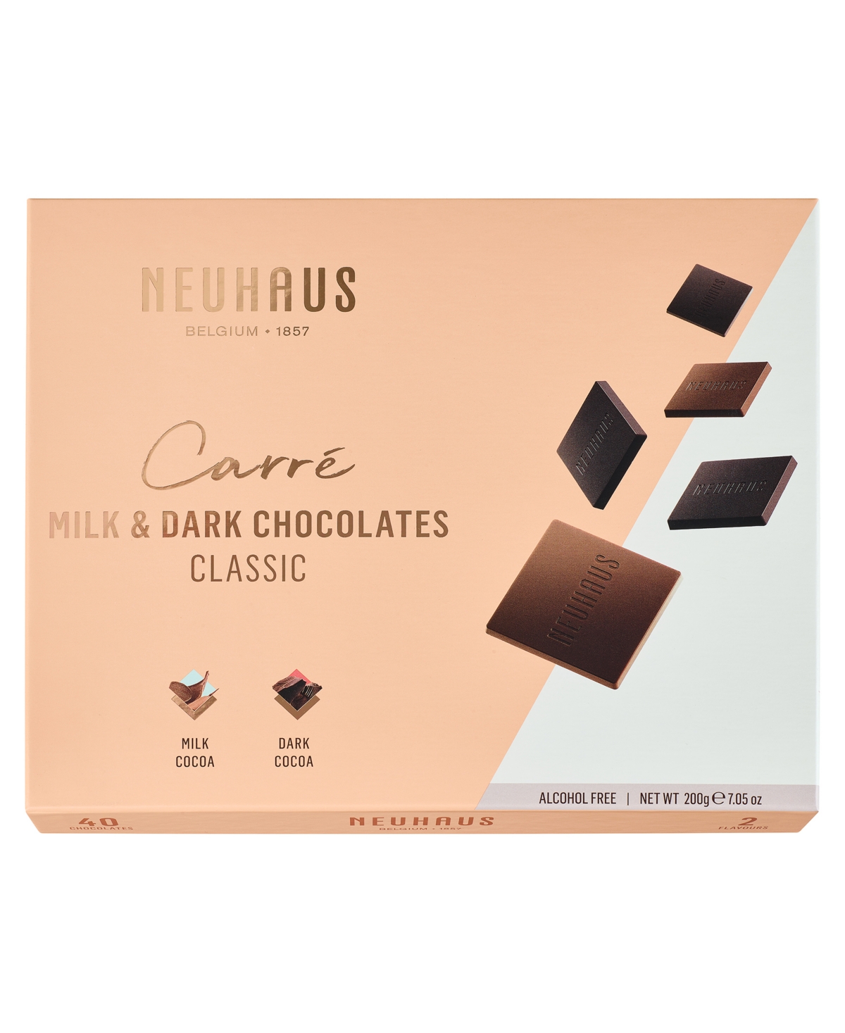 Neuhaus Carre Classic Assorted Milk And Dark Chocolate, 40 Piece In No Color