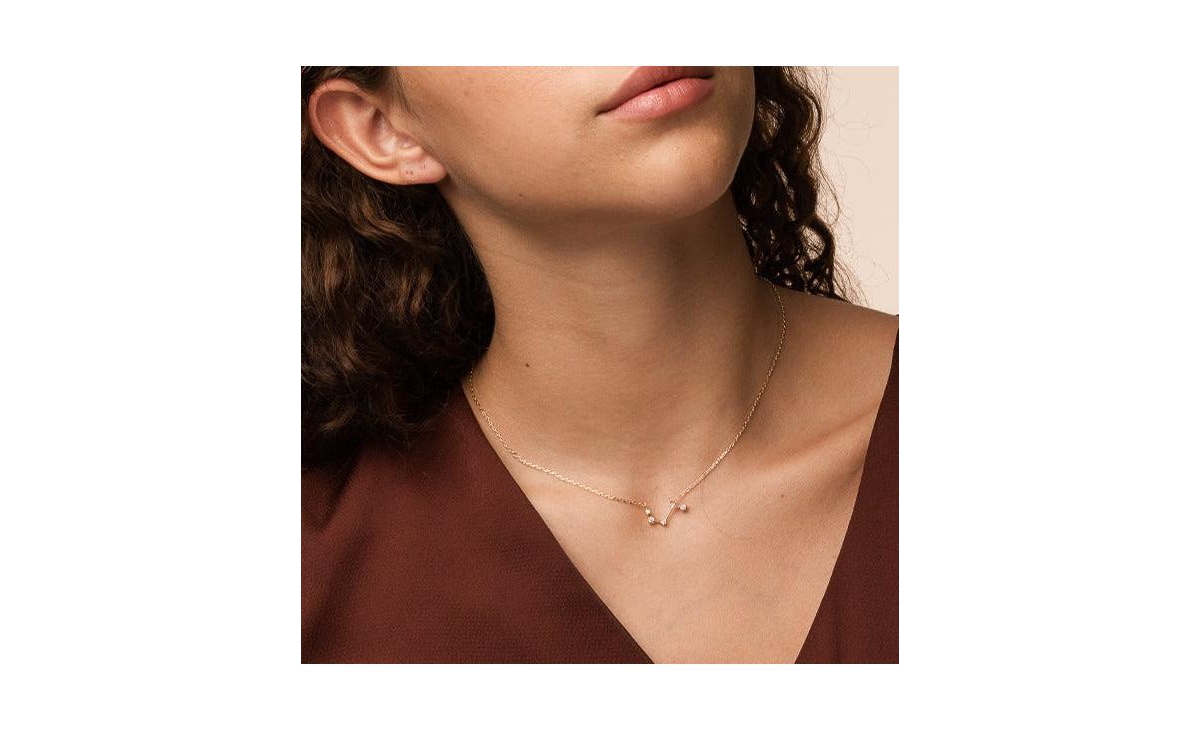 Bearfruit Jewelry Constellation Necklace - 12 Zodiac Constellation - Gold - Gold - libra