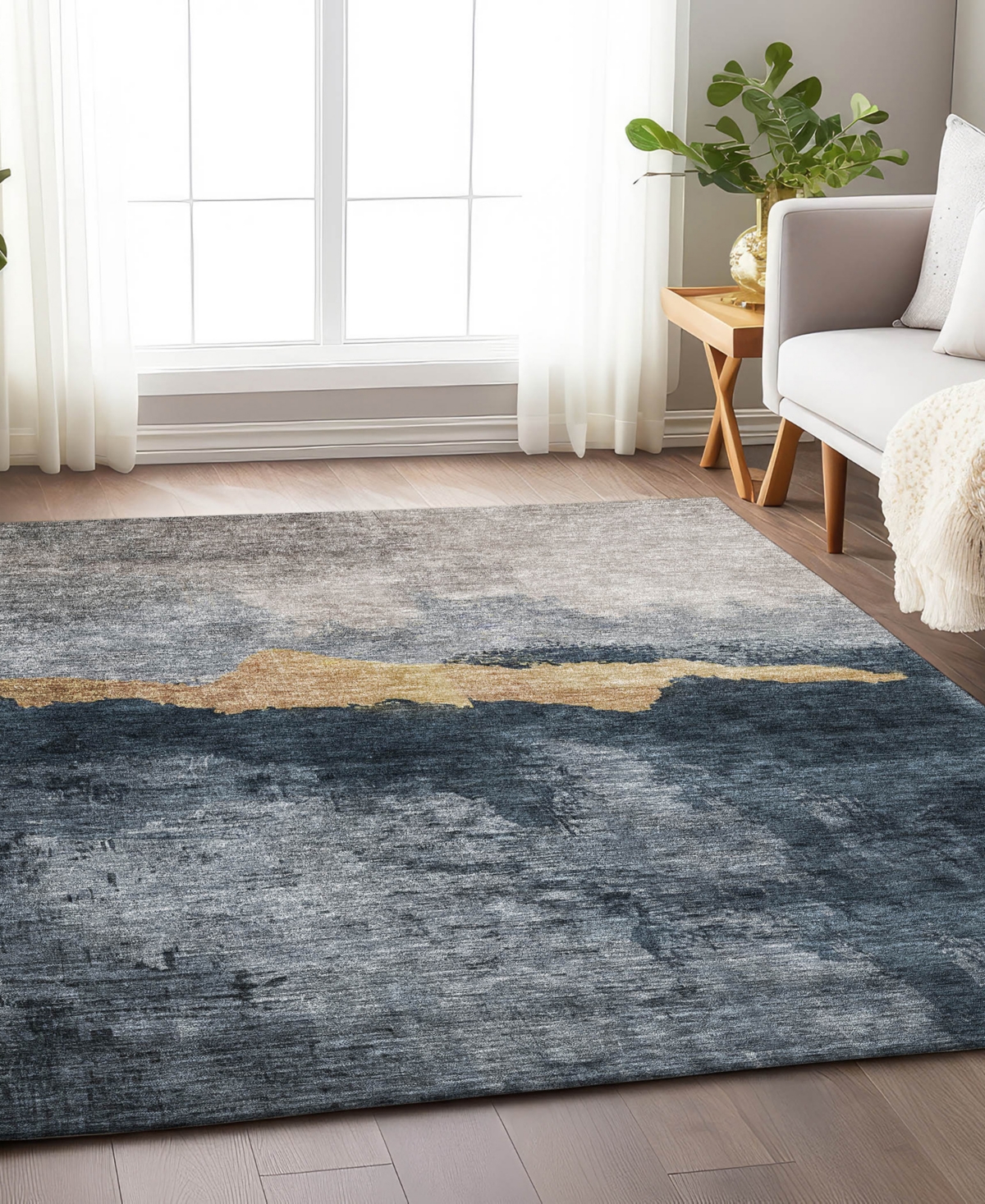 Addison Chantille Mahine Washable Acn1069 8'x10' Area Rug In Blue
