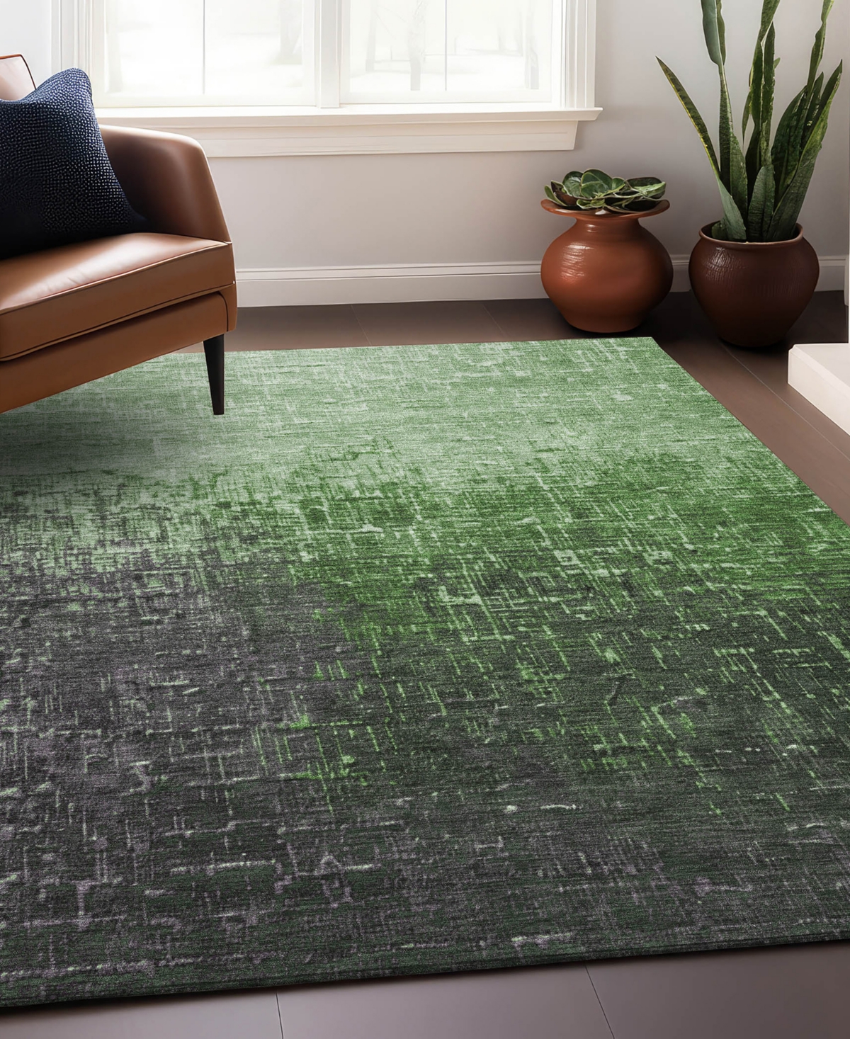 Addison Chantille Mahine Washable Acn1066 9'x12' Area Rug In Green