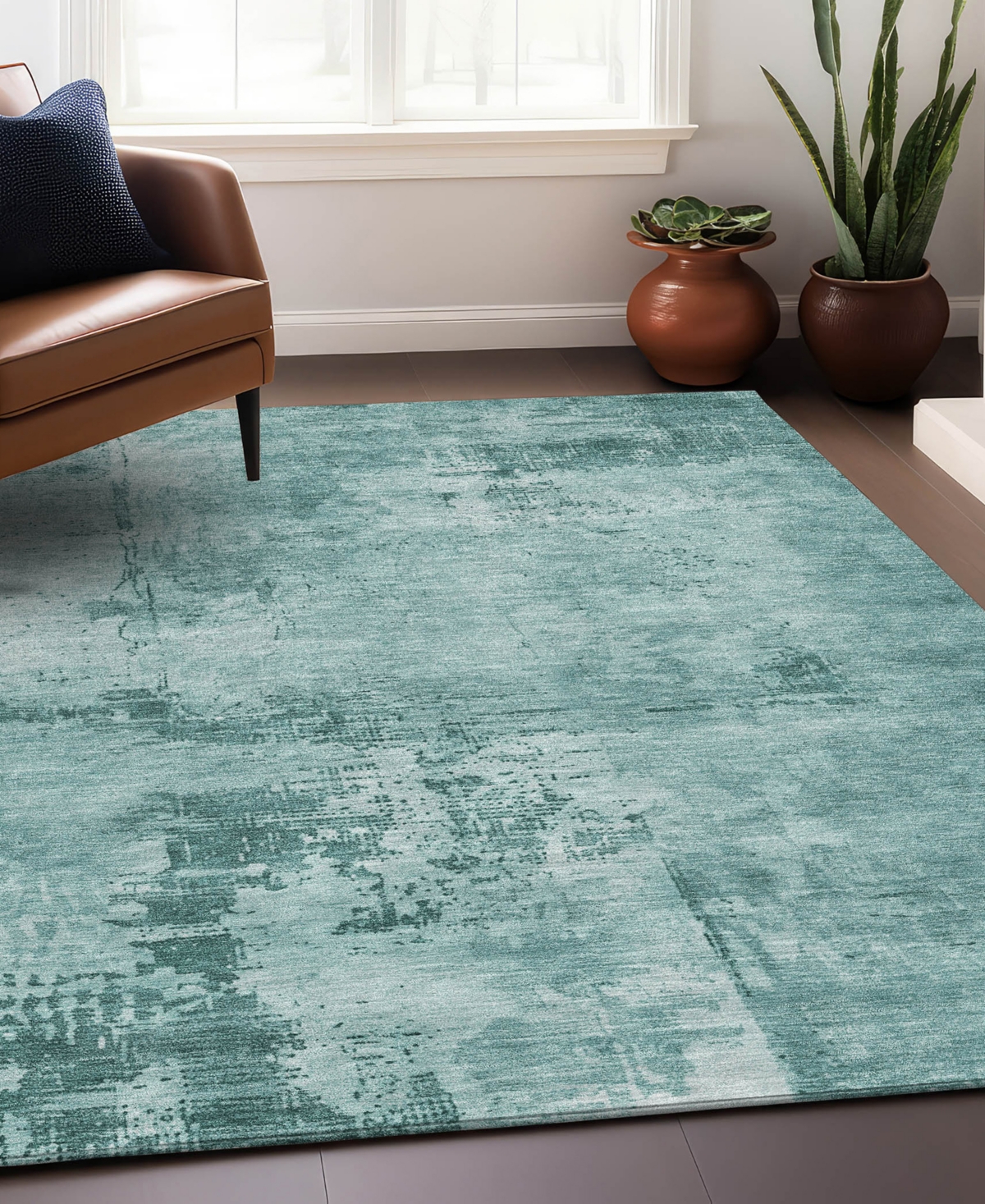 Addison Chantille Mahine Washable Acn1062 9'x12' Area Rug In Teal