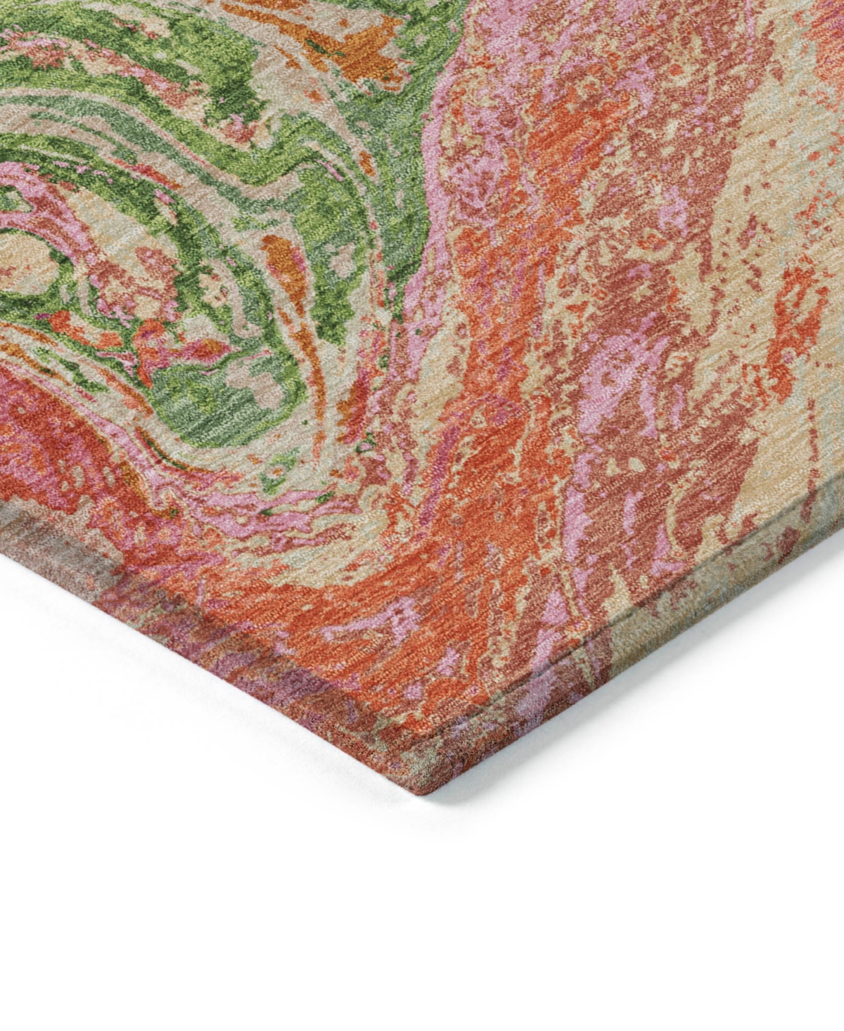 Addison Chantille Mahine Washable Acn1061 5'x7'6" Area Rug In Coral