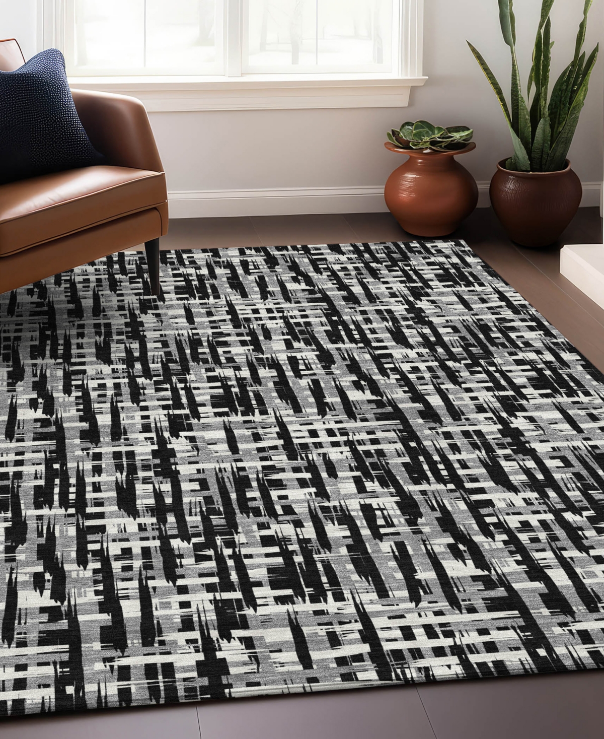 Addison Chantille Mahine Washable Acn1059 3'x5' Area Rug In Black