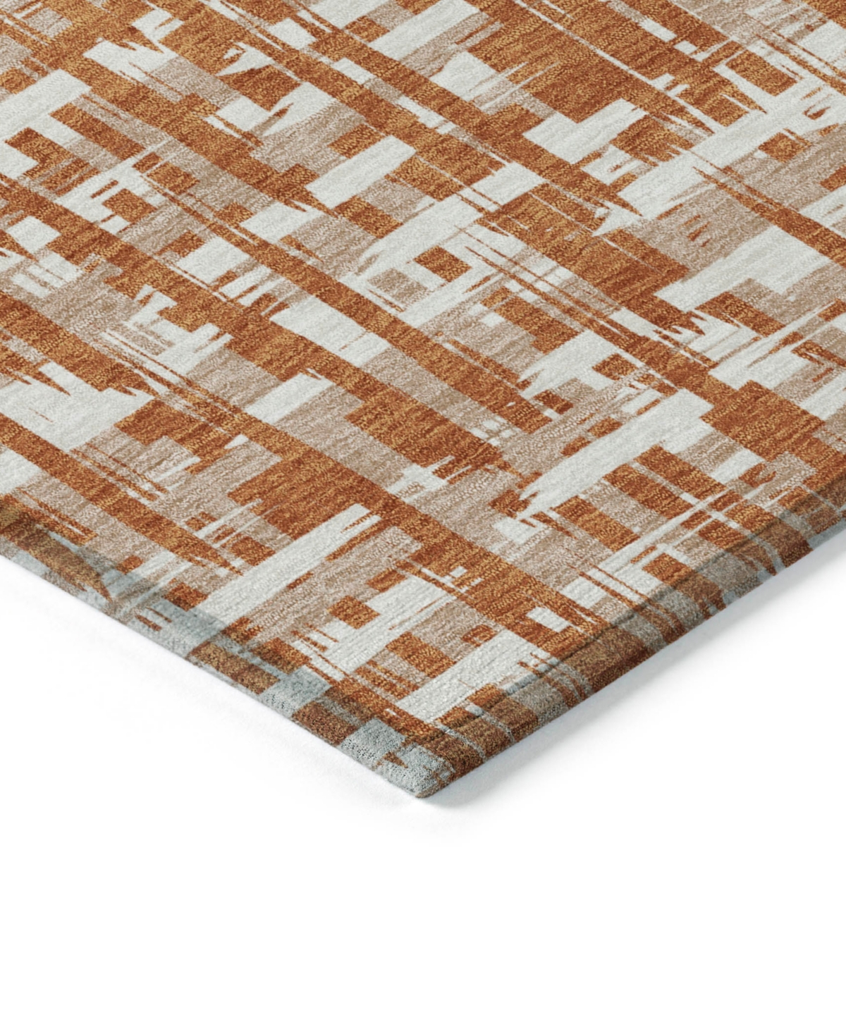 Addison Chantille Mahine Washable Acn1059 2'6"x3'10" Area Rug In Terracotta