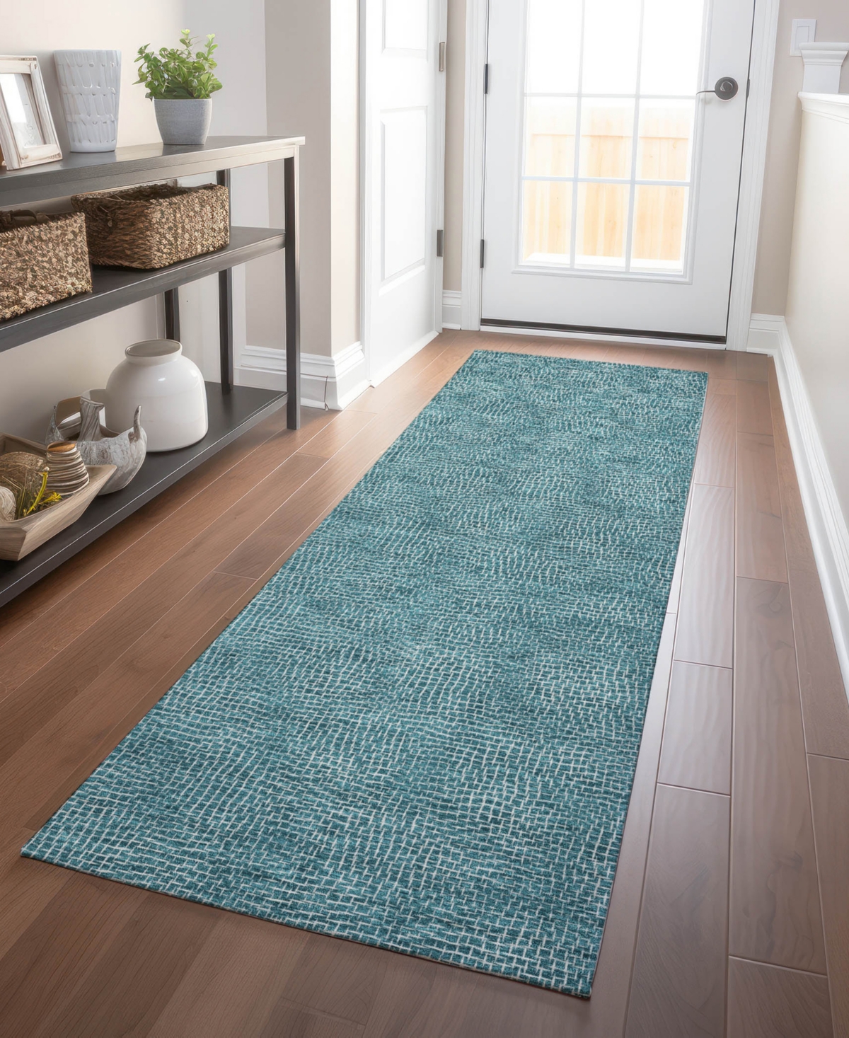 Addison Chantille Mahine Washable Acn1057 2'3"x7'6" Runner Area Rug In Teal