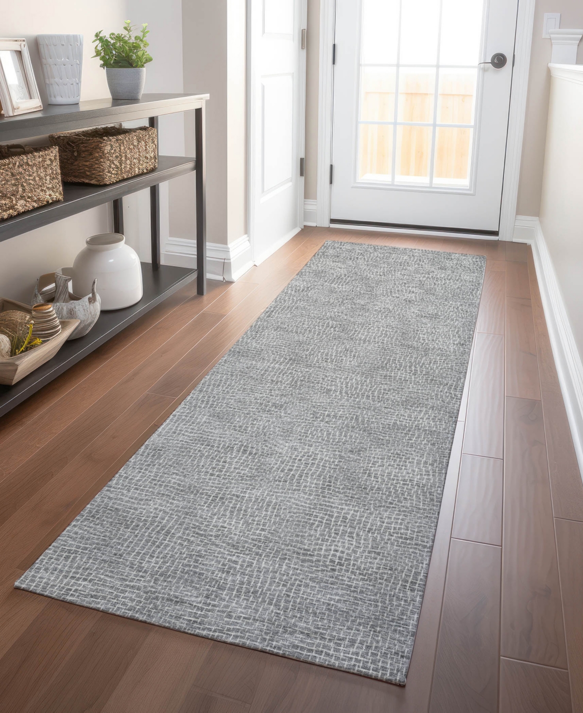 Addison Chantille Mahine Washable Acn1057 2'3"x7'6" Runner Area Rug In Gray