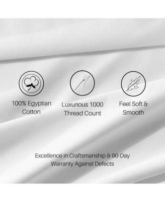 1000-TC Luxury Heavyweight Cotton Oversized 4-Pc. Sheet Set, California King
