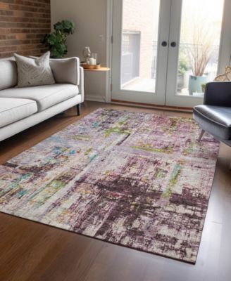 Addison Chantille Machine Washable Acn1194 Rug Collection In Lavender
