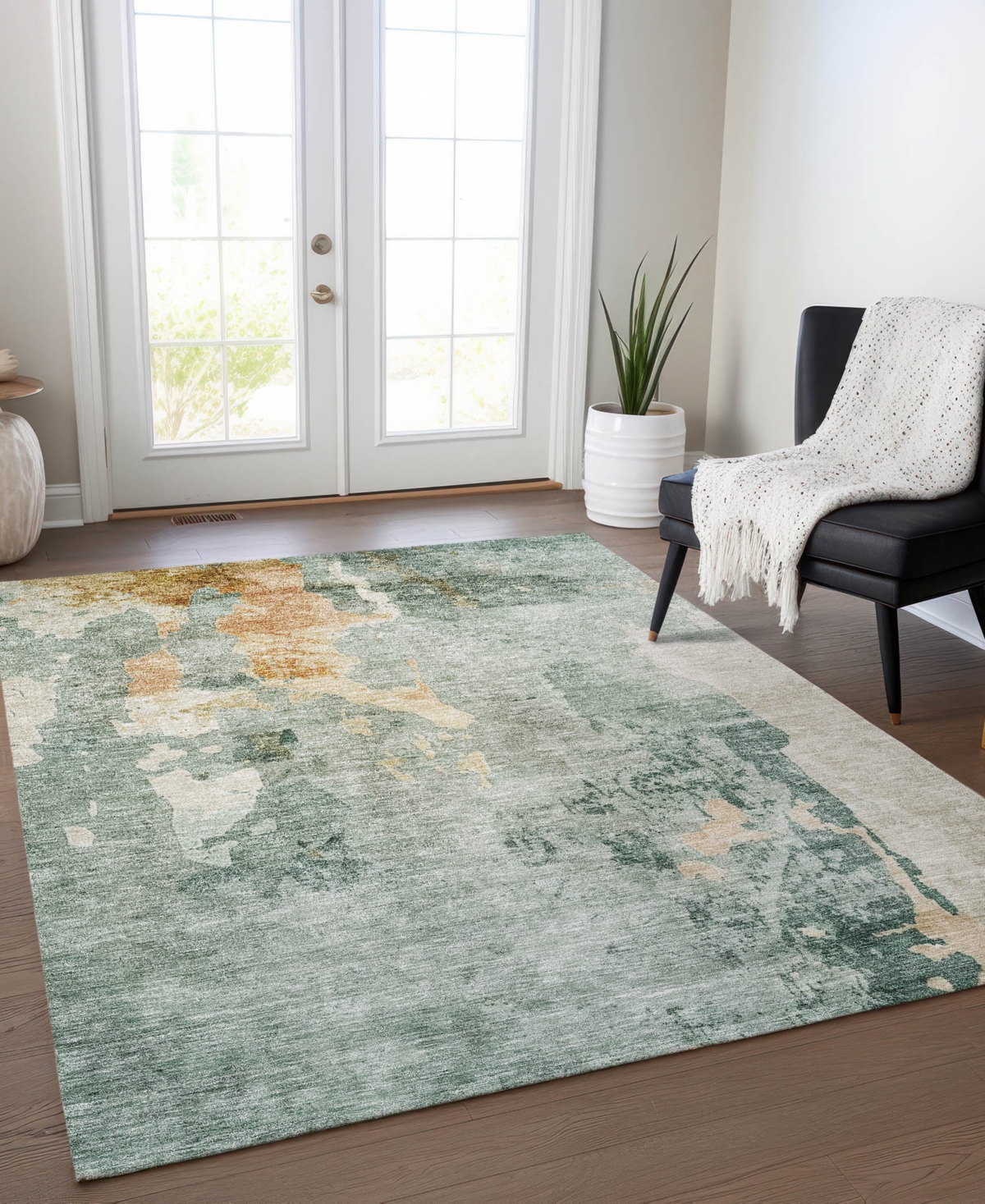 Addison Chantille Machine Washable Acn1157 3'x5' Area Rug In Mint