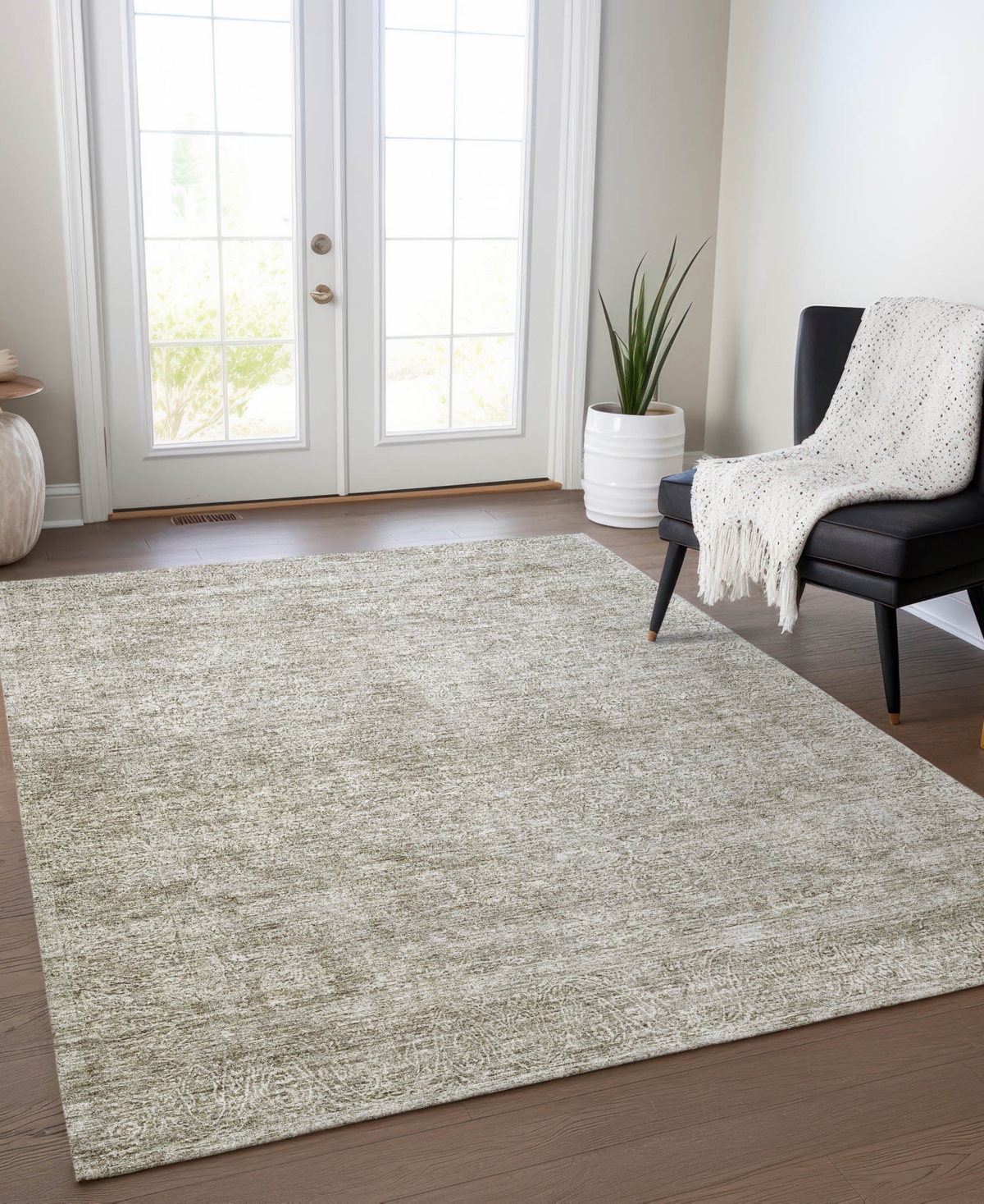 Addison Chantille Machine Washable Acn1172 2'6"x3'10" Area Rug In Ivory