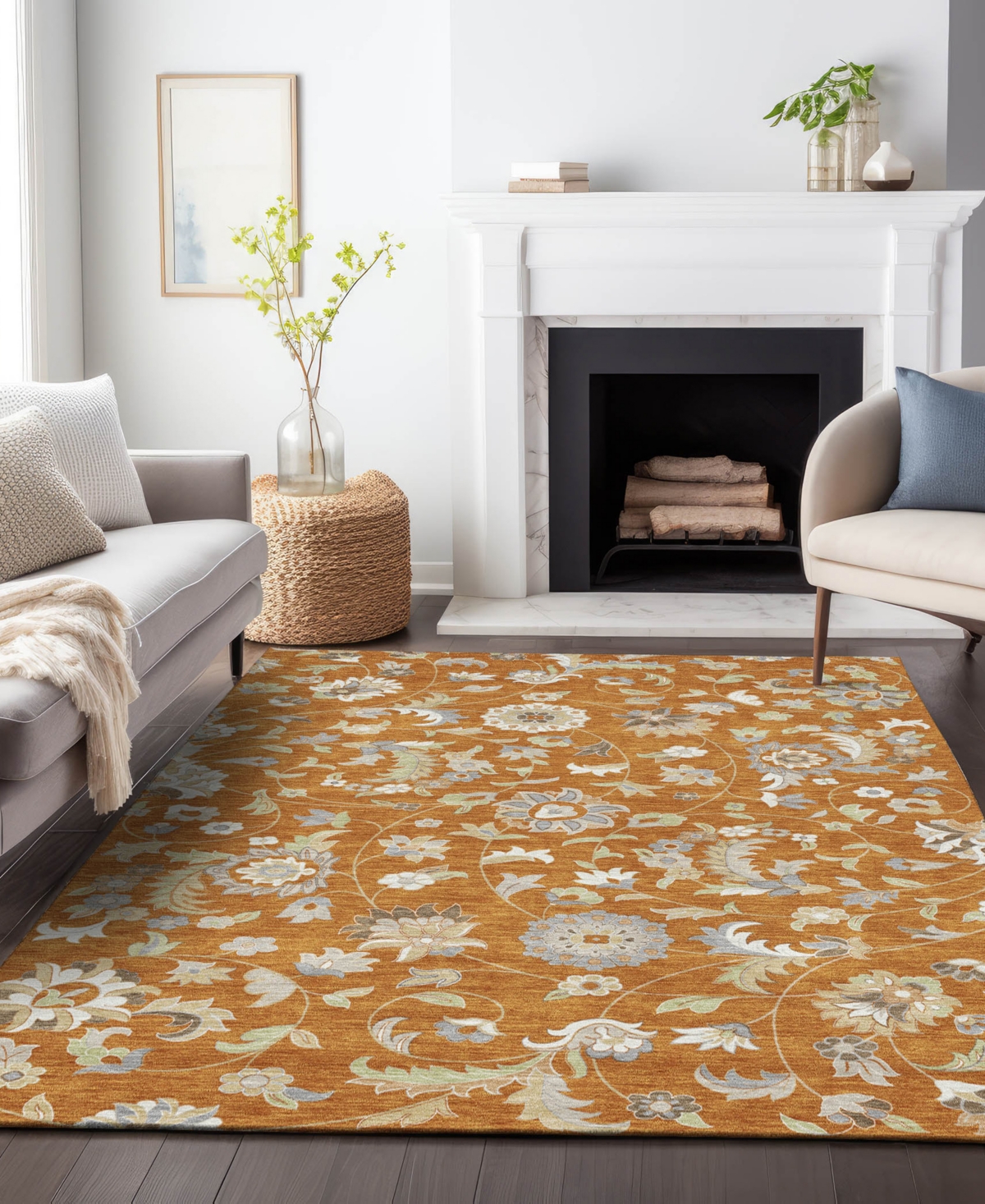 Addison Chantille Machine Washable Acn1006 5'x7'6" Area Rug In Paprika