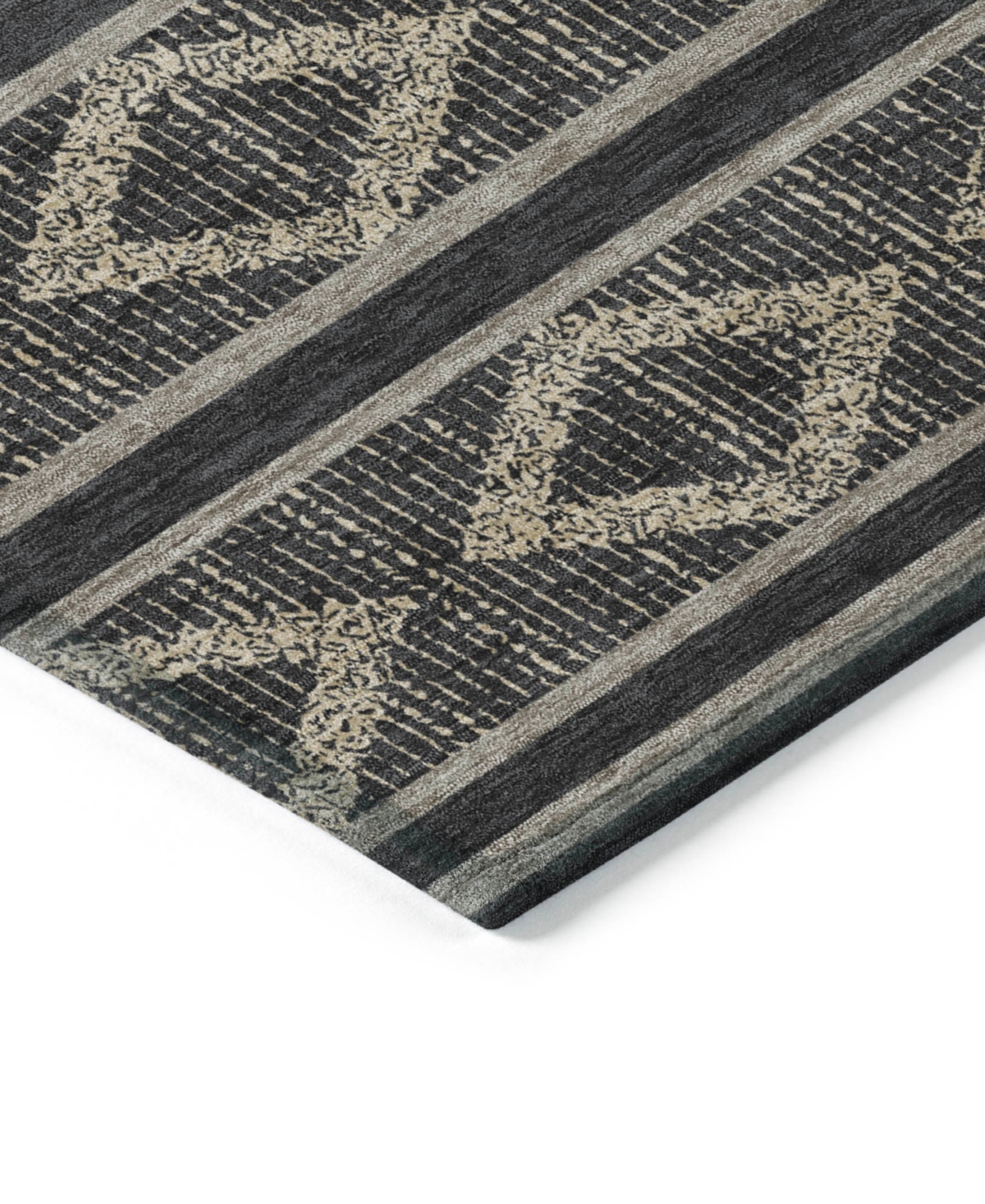 Addison Chantille Mahine Washable Acn1029 2'6"x3'10" Area Rug In Black