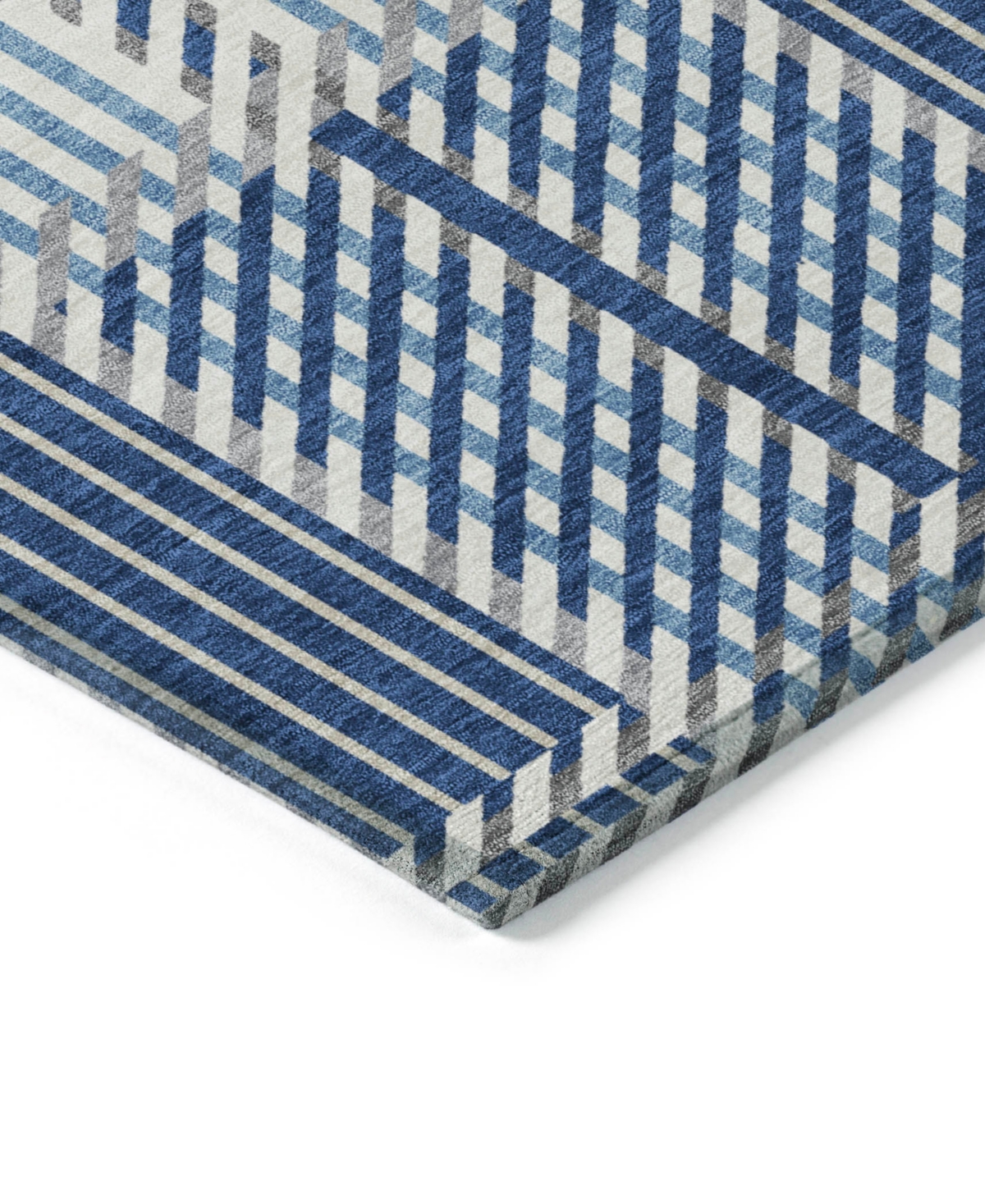 Addison Chantille Mahine Washable Acn1000 9'x12' Area Rug In Navy