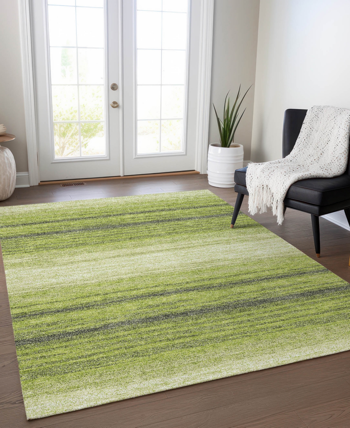 Shop Addison Chantille Machine Washable Acn1033 10'x14' Area Rug In Lime