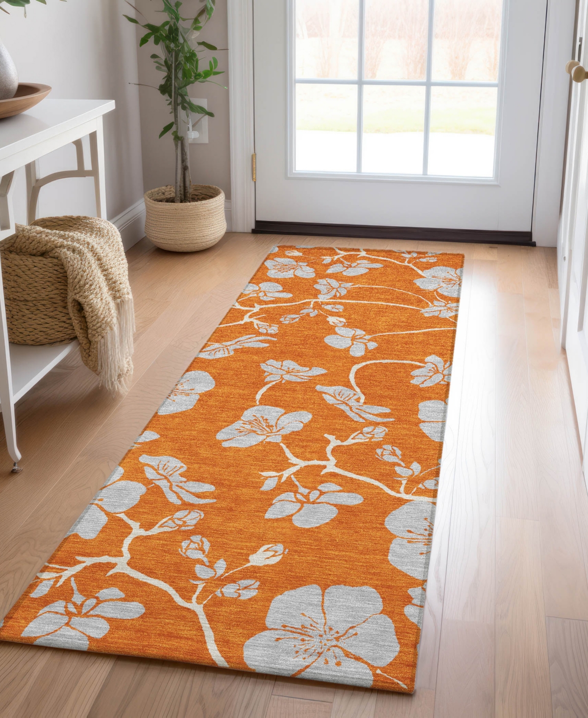 Addison Chantille Mahine Washable Acn1034 2'3"x7'6" Runner Area Rug In Orange