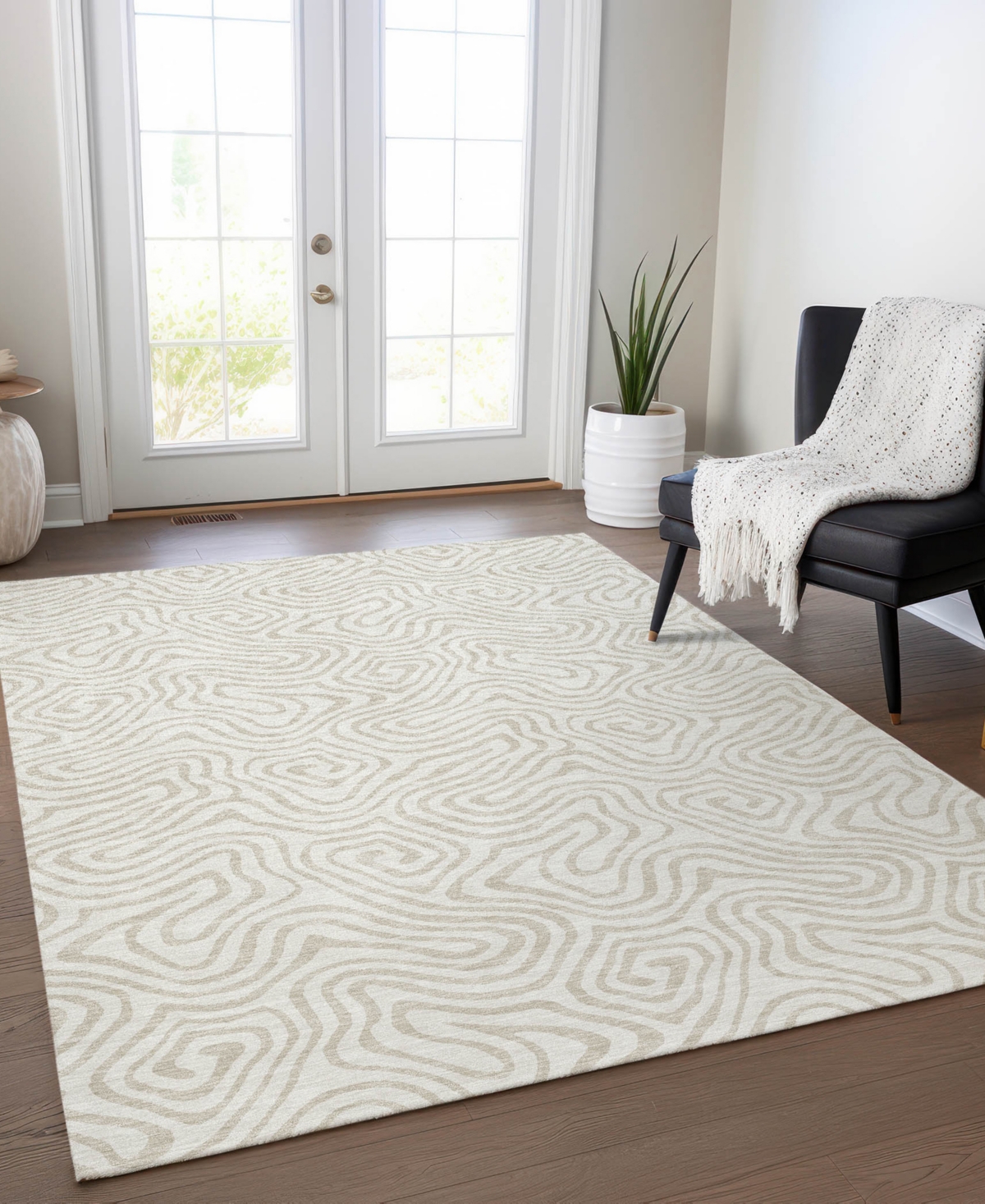 Addison Chantille Mahine Washable Acn1030 2'6"x3'10" Area Rug In Ivory