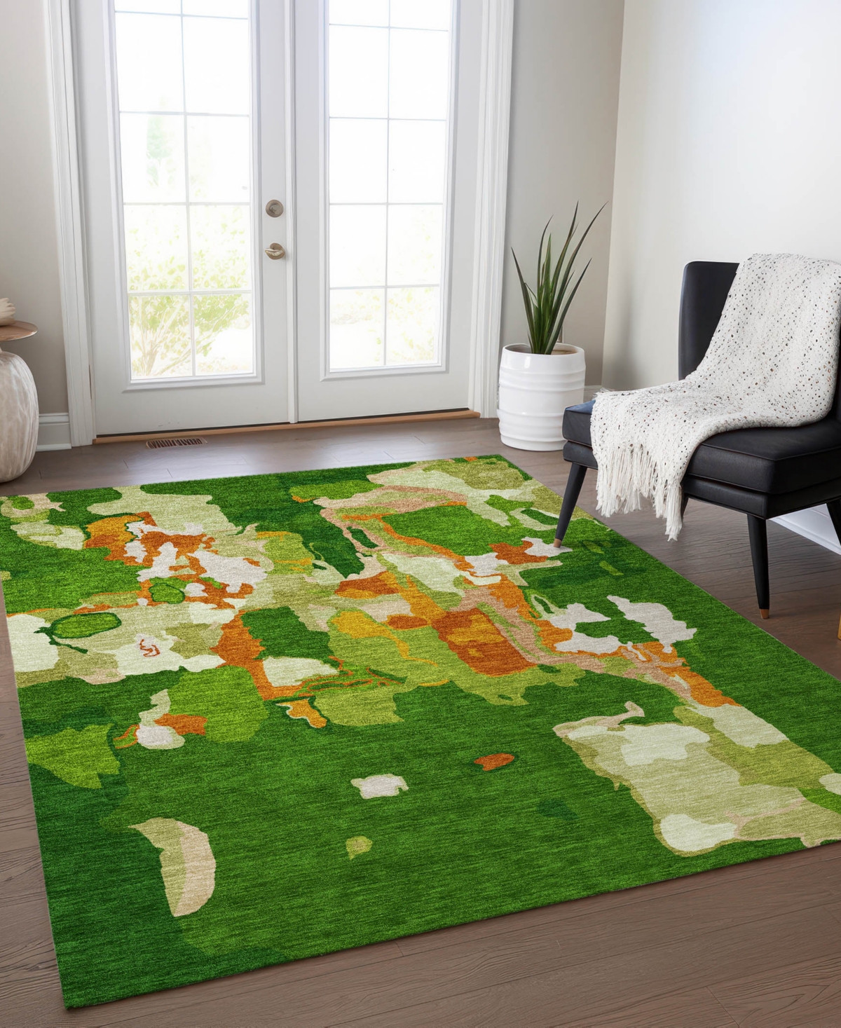 Addison Chantille Mahine Washable Acn1028 5'x7'6" Area Rug In Green