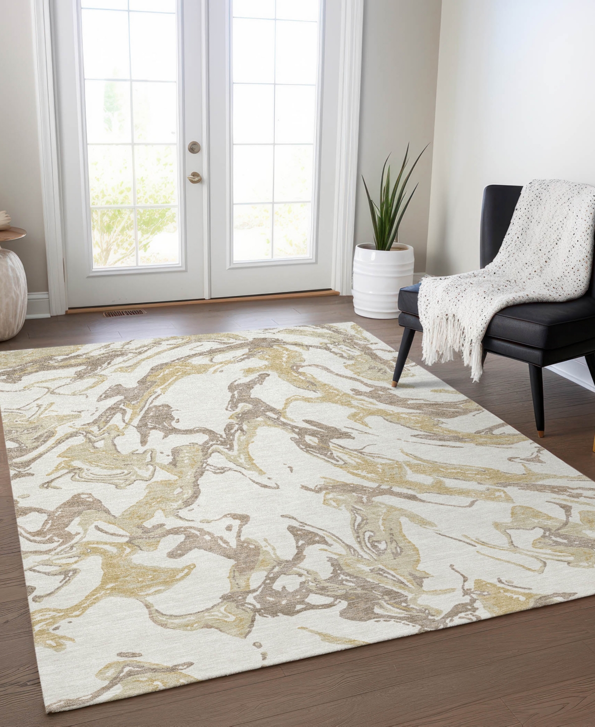 Addison Chantille Mahine Washable Acn1035 5'x7'6" Area Rug In Ivory