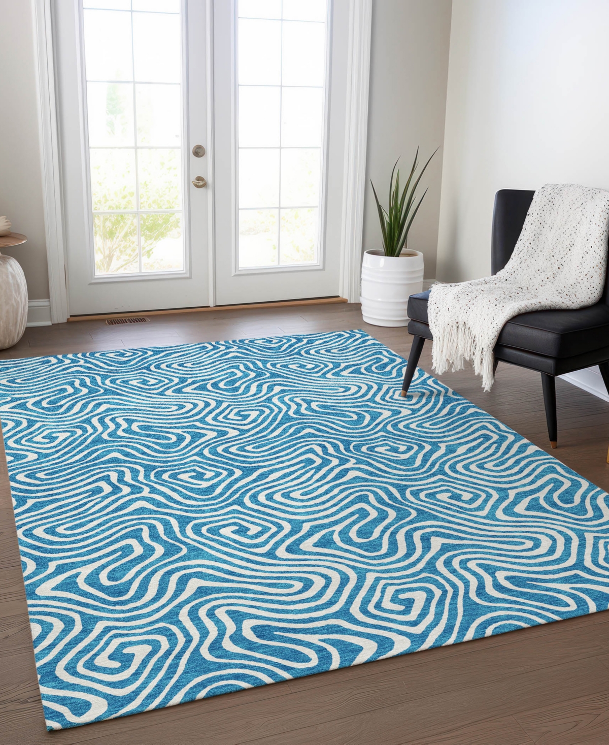 Addison Chantille Mahine Washable Acn1030 9'x12' Area Rug In Teal