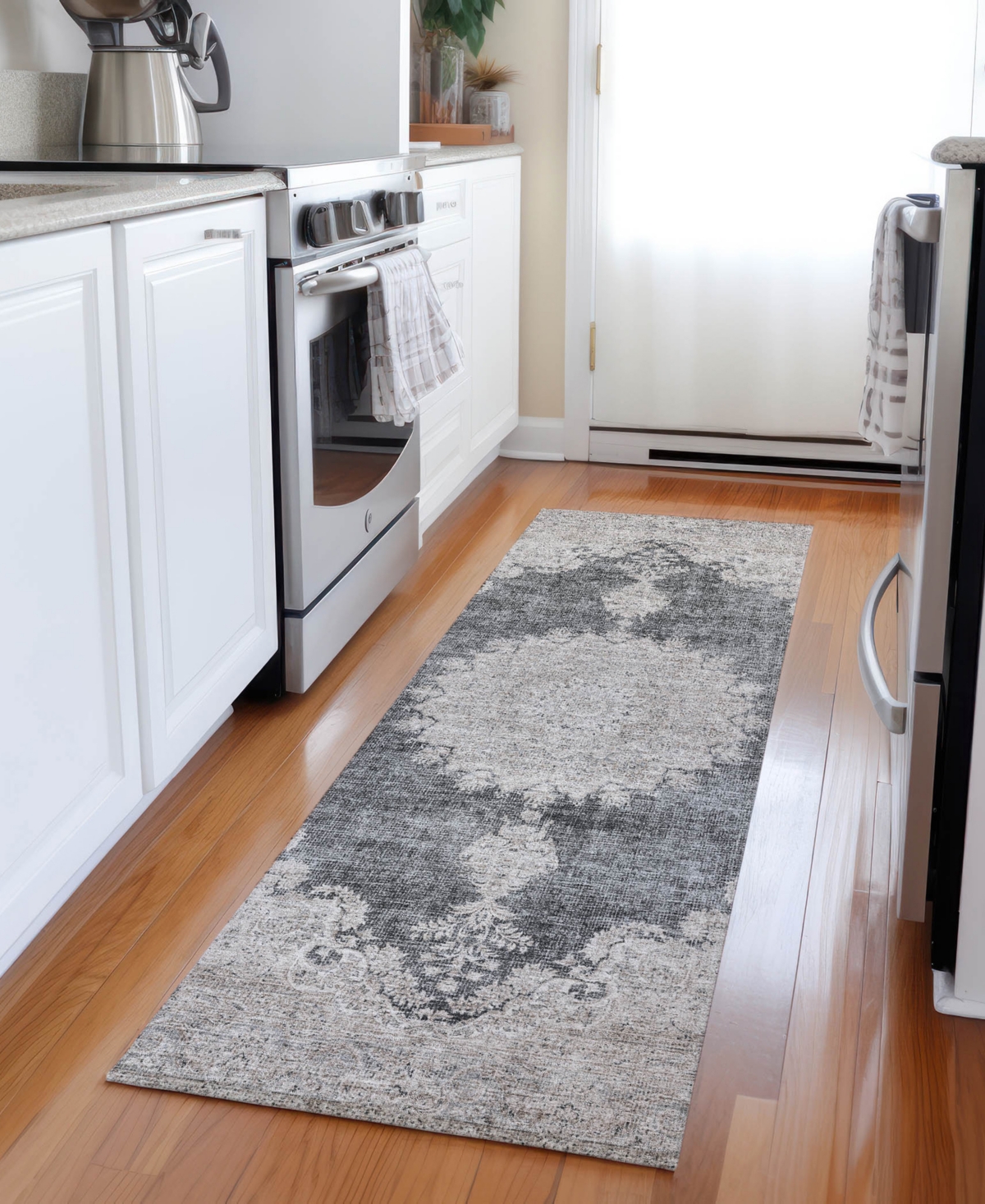 Addison Chantille Machine Washable Acn1003 2'3''x7'6'' Runner Area Rug In Black