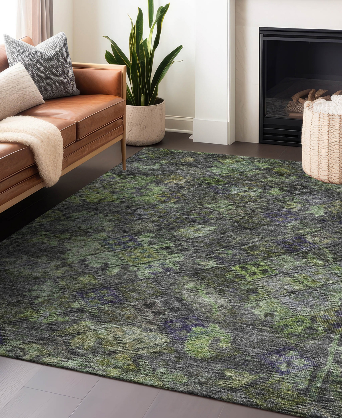 Addison Chantille Machine Washable Acn1109 2'6''x3'10'' Area Rug In Green