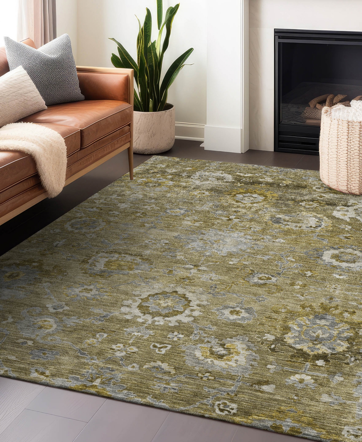 Addison Chantille Machine Washable Acn1107 2'6''x3'10'' Area Rug In Brown