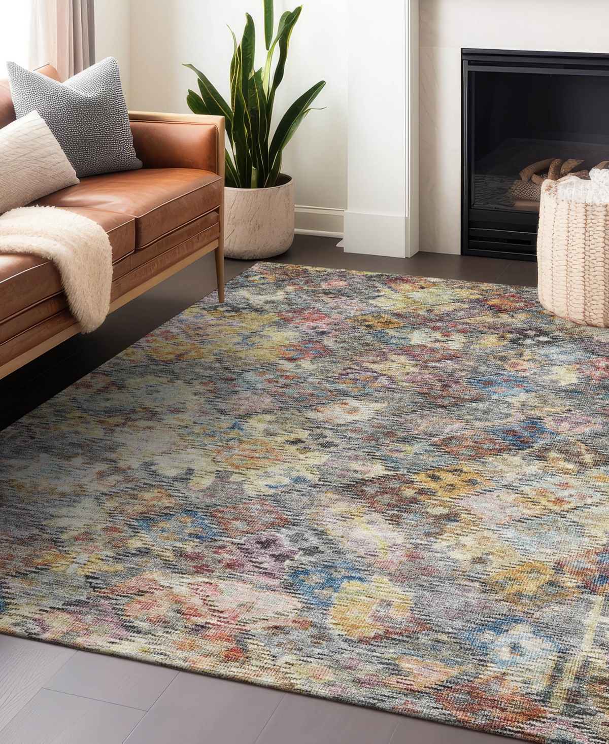 Addison Chantille Machine Washable Acn1109 5'x7'6" Area Rug In Gold