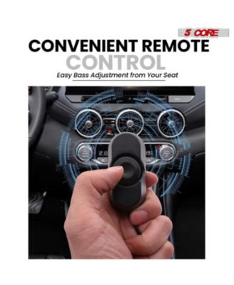 10 inch Slim Under Seat Car Audio Subwoofer 800W Active Powered Under-Seat Built in Amplifier Truck Sub Woofer in Enclosure Box + Wiring Kit & Remote Control BTUBE UNDR ST 150