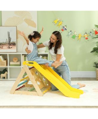 5 in 1 Pikler Triangle Set with Slide & bags for 18-48 Months