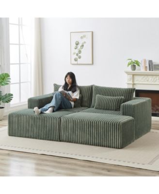 Streamdale Oversized Plush Sectional Lounge, Removable Footstools