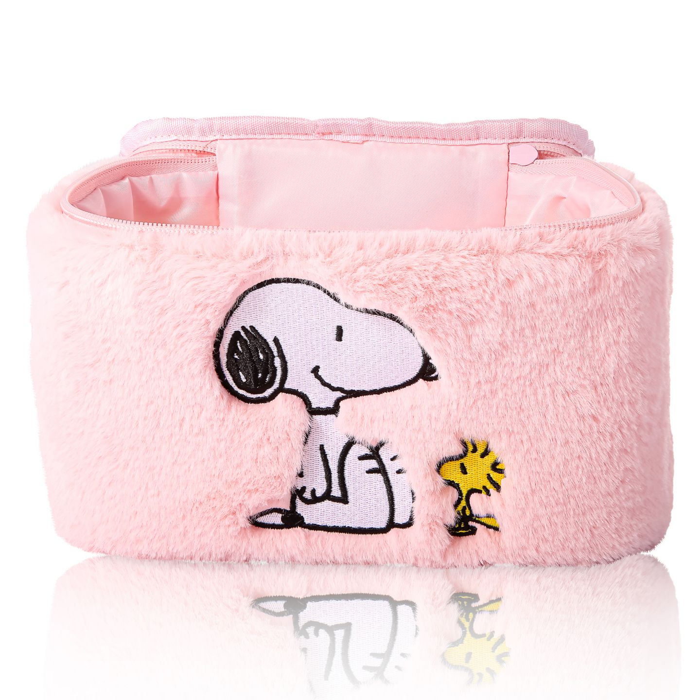 Сумка Peanuts Snoopy Fluffy Cosmetic for Travel - Soft Plush Toiletry Makeup Cosmetic Jewelry Pouch — фото 5