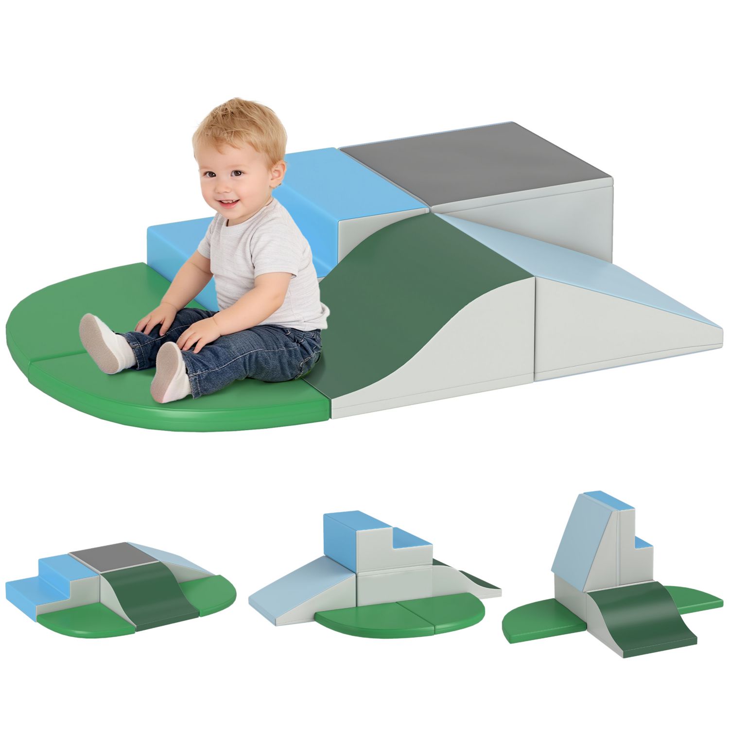 6-Pieces Foam Climbing Blocks for Toddlers 1-3 Years, Assorted