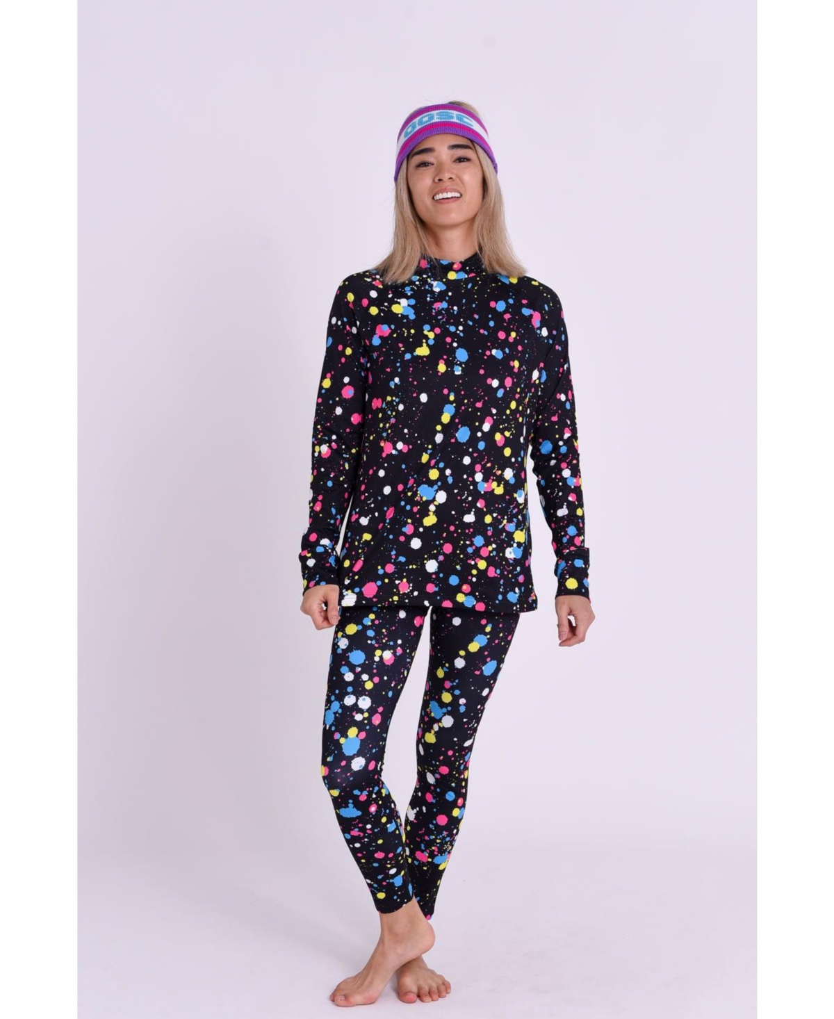 Oosc Women's Baselayer Top - Catalina Wine Mixer