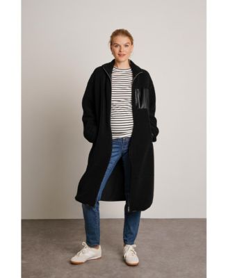Maternity Teddi Baby Wearing Long Coat