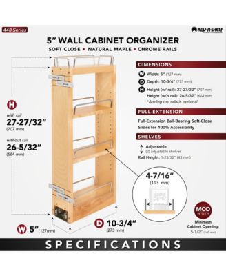 5" Pullout Kitchen Cabinet Organizer w/ Soft-close, 448-BBSCWC-5C