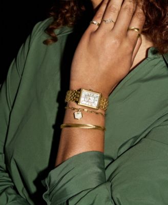 Women's Raquel Three-Hand Date Gold-Tone Stainless Steel Watch, 26mm