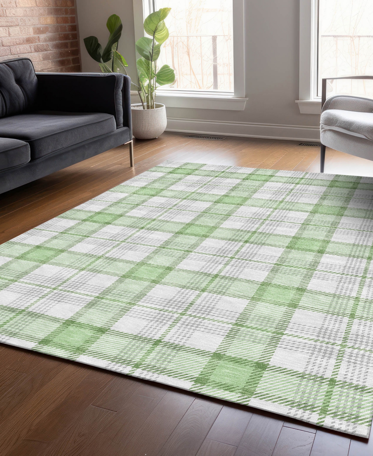 Addison Chantille Mahine Washable Acn1052 9'x12' Area Rug In Mint