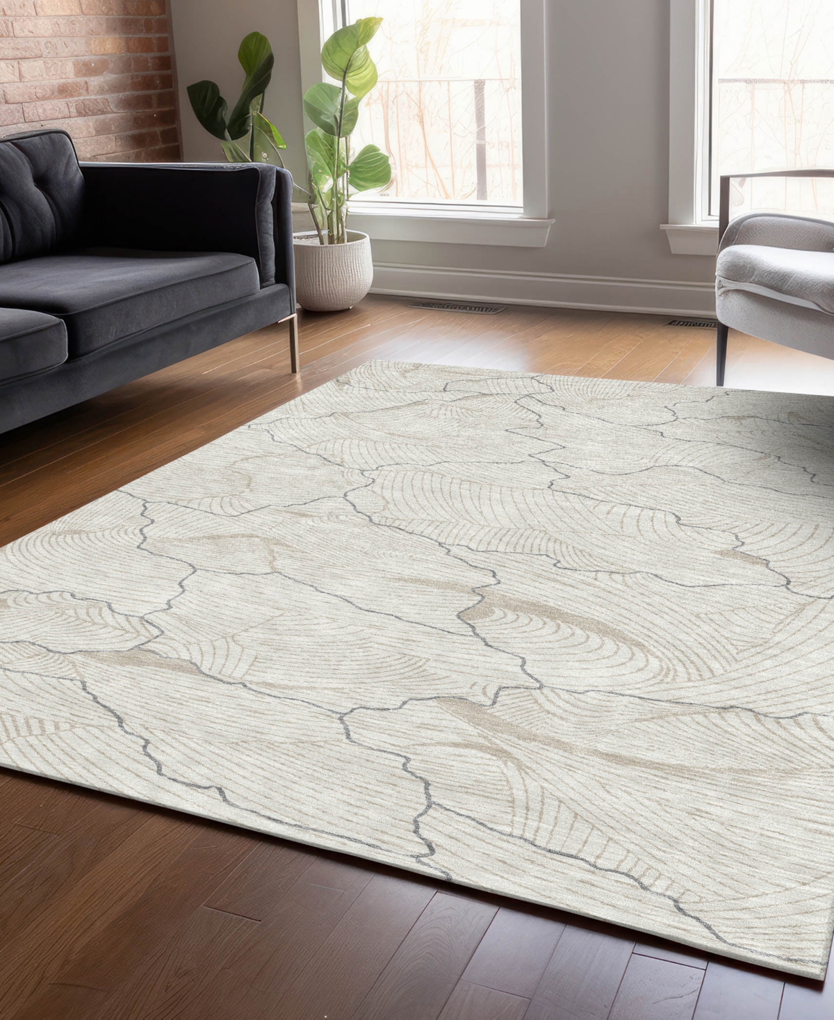 Addison Chantille Mahine Washable Acn1048 9'x12' Area Rug In Ivory