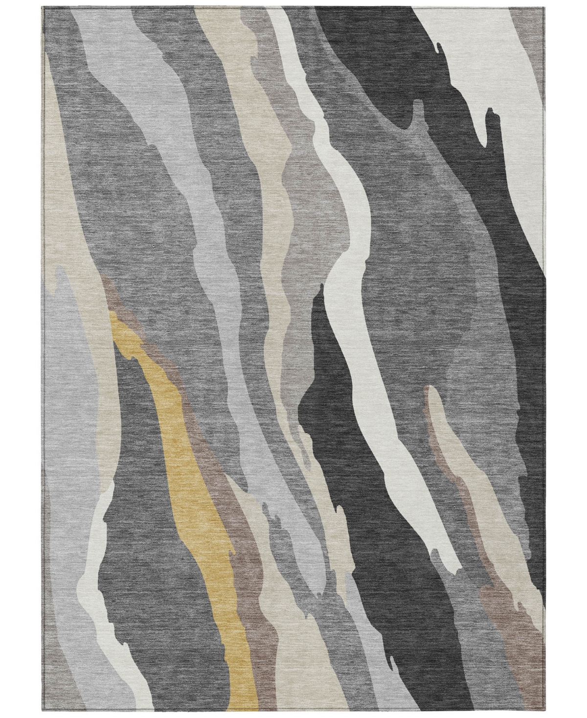Addison Chantille Mahine Washable Acn1047 9'x12' Area Rug In Gray