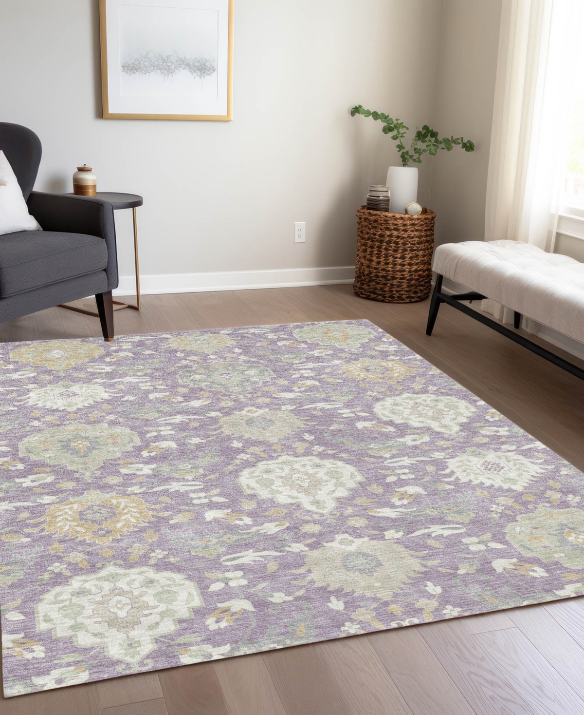 Addison Chantille Machine Washable Acn1026 10'x14' Area Rug In Lavender