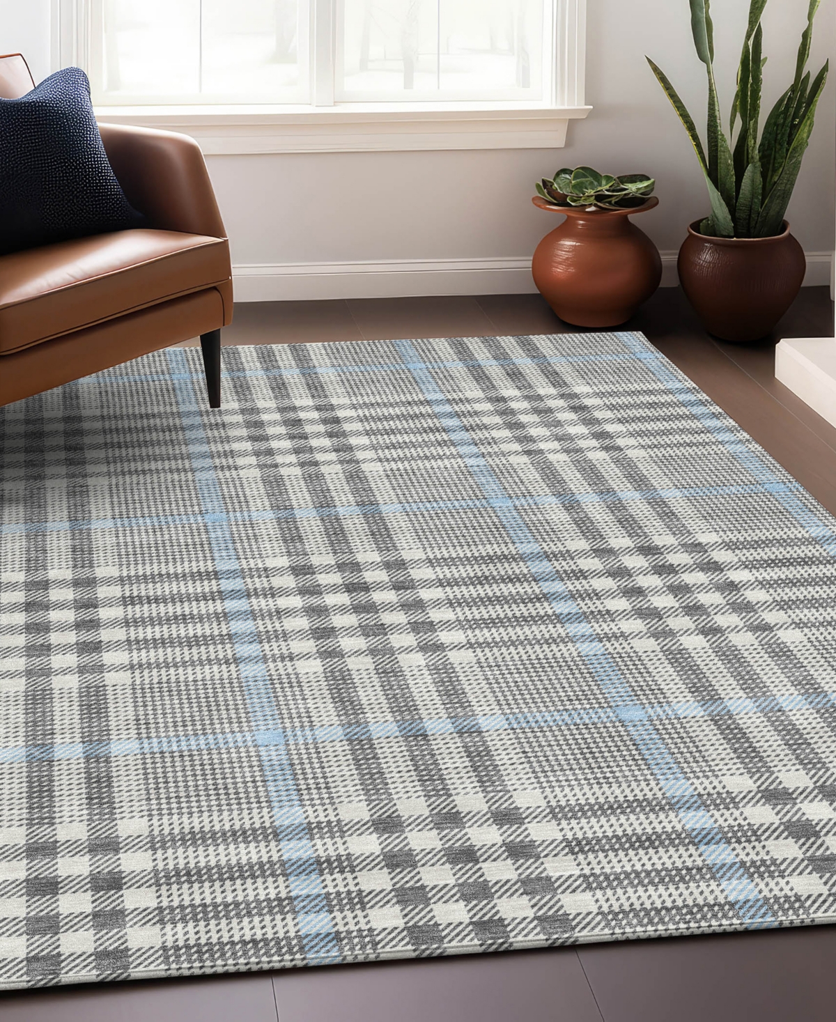Addison Chantille Mahine Washable Acn1054 8'x10' Area Rug In Gray