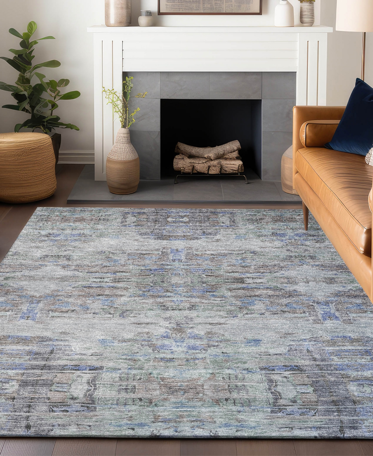 Addison Chantille Machine Washable Acn1112 8'x10' Area Rug In Taupe