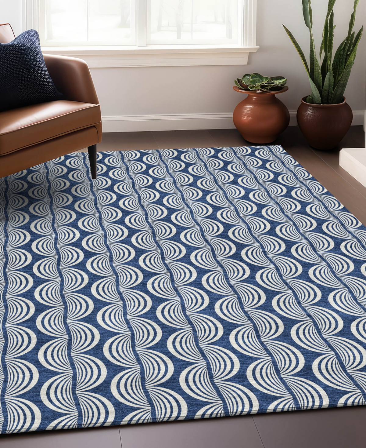 Addison Chantille Mahine Washable Acn1055 3'x5' Area Rug In Navy