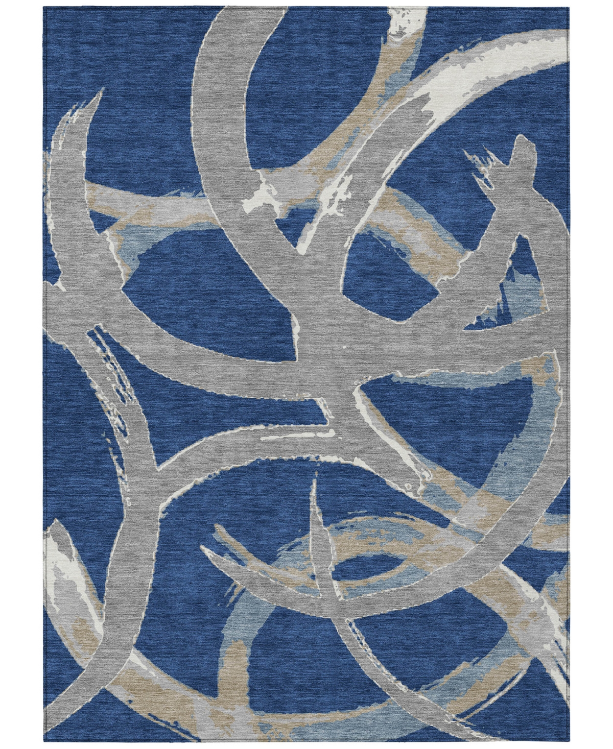 Addison Chantille Machine Washable Acn1022 5'x7'6 Area Rug In Navy