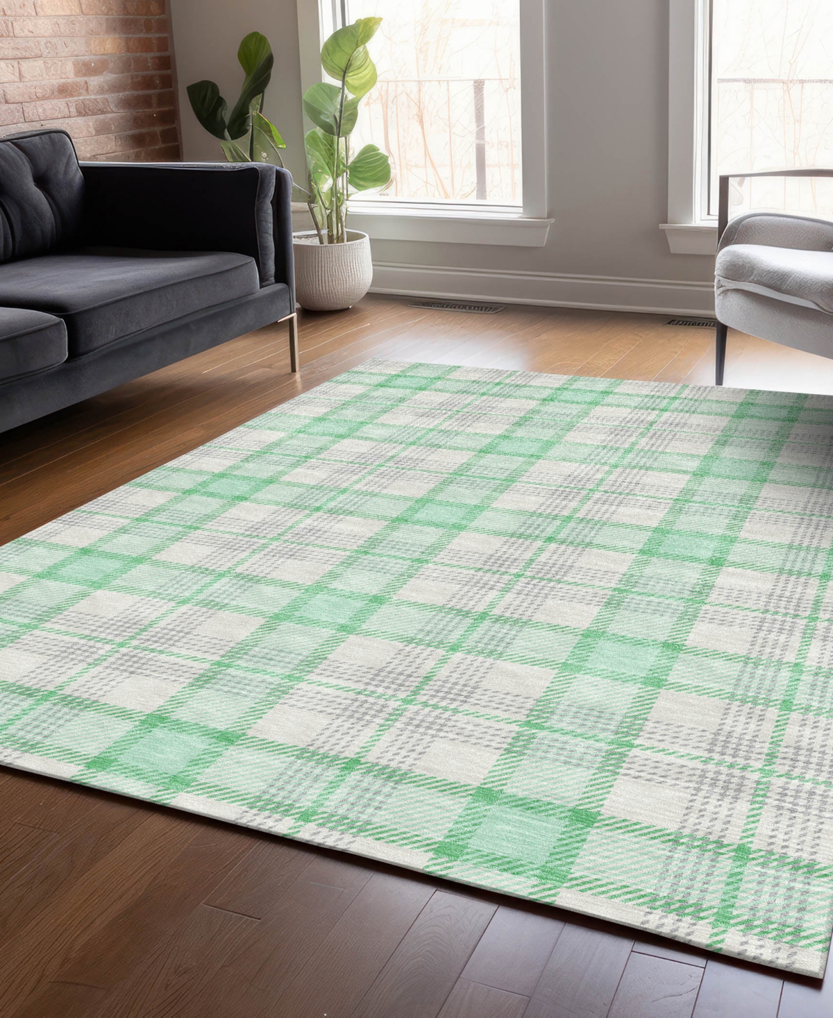 Addison Chantille Mahine Washable Acn1052 10'x14' Area Rug In Mint